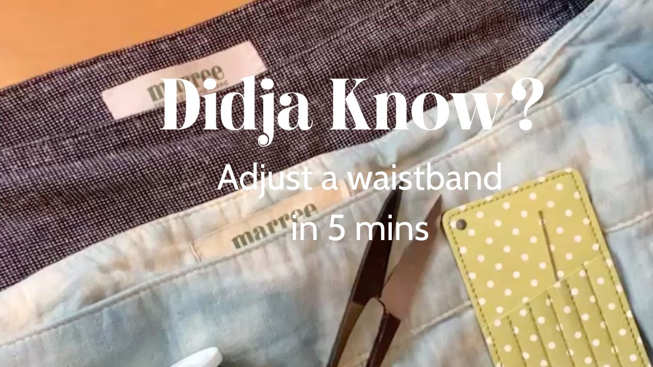 How to adjust a waistband in 5 mins