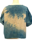 Allyn Boxy Tee: Sustainable Warmth & Effortless Style in Blue Tan Ombre