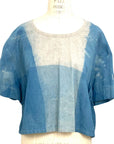 Blue Cotton Hemp Allyn T | Pattern A
