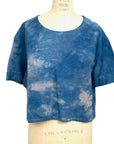 Allyn Boxy Tee in Blue Purple Flannel | Pattern A
