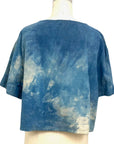 Allyn Boxy Tee in Blue Purple Flannel | Pattern B