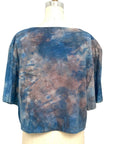 Allyn Boxy Tee in Blue Purple Flannel | Pattern D