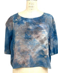 Allyn Boxy Tee in Blue Purple Flannel | Pattern D