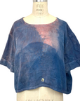 Allyn Boxy Tee in Blue Pink Cotton Double Gauze | Pattern B