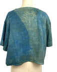 Allyn Boxy Tee in Teal Cotton Double Gauze