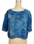 Allyn Boxy Tee in Blue Purple Flannel | Pattern B