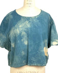 Allyn Boxy Tee in Teal Flannel | Pattern A