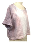 Allyn Boxy Tee Organic Cotton Double Gauze in Lilac Ombre