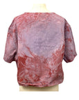 Allyn Boxy Tee Organic Cotton Poplin in Lilac Red