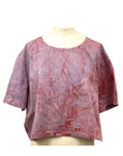 Allyn Boxy Tee Organic Cotton Poplin in Lilac Red