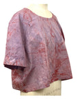 Allyn Boxy Tee Organic Cotton Poplin in Lilac Red