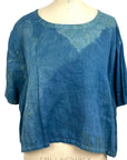 Allyn Boxy Tee in Teal Linen