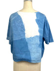 Allyn Boxy Tee in Blue Cotton Poplin | Pattern A