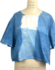 Allyn Boxy Tee in Blue Cotton Poplin | Pattern A