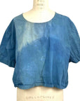 Allyn Boxy Tee in Teal Cotton Poplin