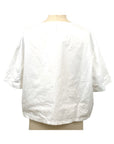 Allyn Boxy Tee Organic Cotton Poplin in White