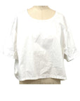 Allyn Boxy Tee Organic Cotton Poplin in White