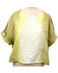 Allyn Boxy Tee Organic Cotton Double Gauze in Yellow Ombre