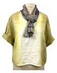 Allyn Boxy Tee Organic Cotton Double Gauze in Yellow Ombre