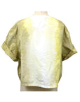 Allyn Boxy Tee Organic Cotton Poplin in Yellow Ombre