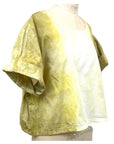 Allyn Boxy Tee Organic Cotton Poplin in Yellow Ombre