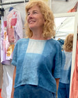 Allyn Boxy Tee in Blue Flannel | Pattern A