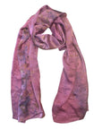Berry Long Silk Scarf | Naturally Dyed Floral Print