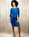 Botanically Dyed Bamboo Knit Dress in Blue Willow