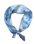 Blue Square Silk Scarf – Naturally Dyed