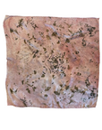 Botanically Dyed Square Silk Scarf in Mauve Foliage