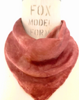 Botanically Dyed Square Silk Scarf in Rose Mist