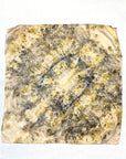 Yellow speckle square scarf shown flat