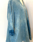 Botanically Dyed Linen Tunic in Blue Size 2
