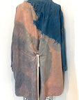 Botanically Dyed Linen Tunic in Blue Mauve Size 1