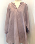 Botanically Dyed Linen Tunic in Mauve Size 2