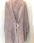 Botanically Dyed Linen Tunic in Mauve Size 2