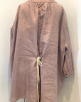 Botanically Dyed Linen Tunic in Mauve Size 3