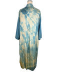 Plant Dyed Turquoise Burst Silk Kimono