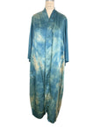 Plant Dyed Turquoise Burst Silk Kimono