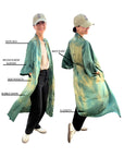 Plant Dyed Pool Blue Silk Kimono