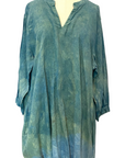 Botanically Dyed Linen Tunic in Green