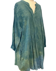 Botanically Dyed Linen Tunic in Green