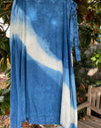 Carina Skirt in Blue White Linen | 3X Only
