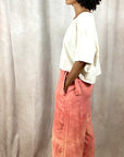 Ida Pant - Flowy Adjustable Pants Organic Cotton in Coral