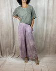 Ida Pant - Flowy Adjustable Pants Organic Cotton in Lavender