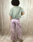 Ida Pant - Flowy Adjustable Pants Organic Cotton in Lavender