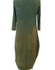 Botanically Dyed Bamboo Knit Dress in Green