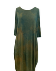 Botanically Dyed Bamboo Knit Dress in Green