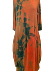 Botanically Dyed Bamboo Knit Dress in Orange Willow