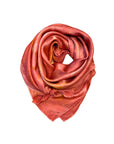 A large square silk rose scarf naturally dyed floral print
